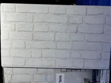 Mat witte PVC wandtegel baksteen RENOWALL 70 x 40 cm Dikte 4