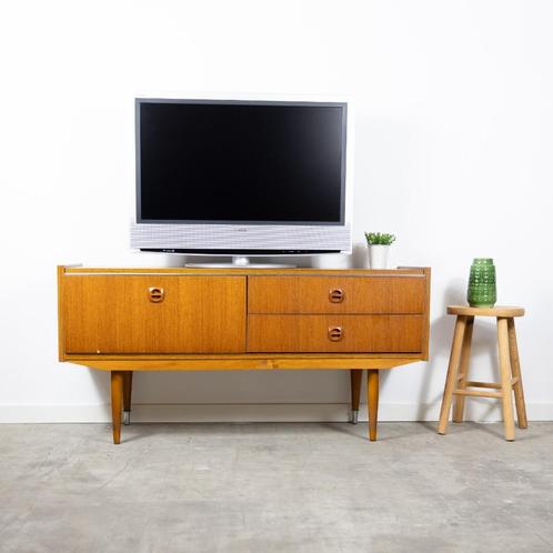 Prachtige vintage TV meubel, Huis en Inrichting, Kasten |Televisiemeubels, Gebruikt, Teakhout, Ophalen of Verzenden