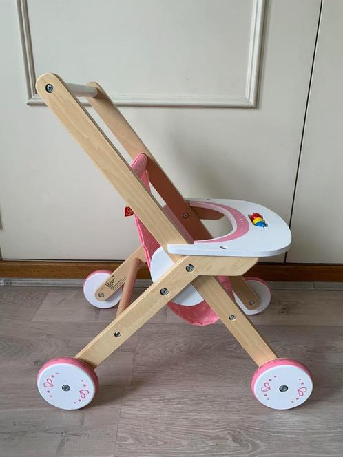 Hape Happy Doll houten buggy poppenwagen (E3603), Kinderen en Baby's, Speelgoed | Houten speelgoed, Zo goed als nieuw, Rij- of Hobbelspeelgoed