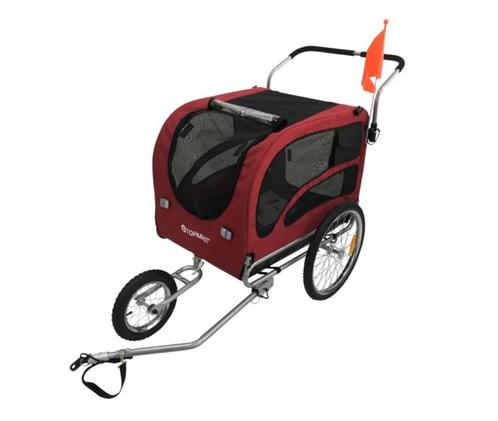 Fietskar Honden Opvouwbaar Jogger Rood nu voor € 205,00!, Dieren en Toebehoren, Honden-accessoires, Nieuw, Ophalen of Verzenden