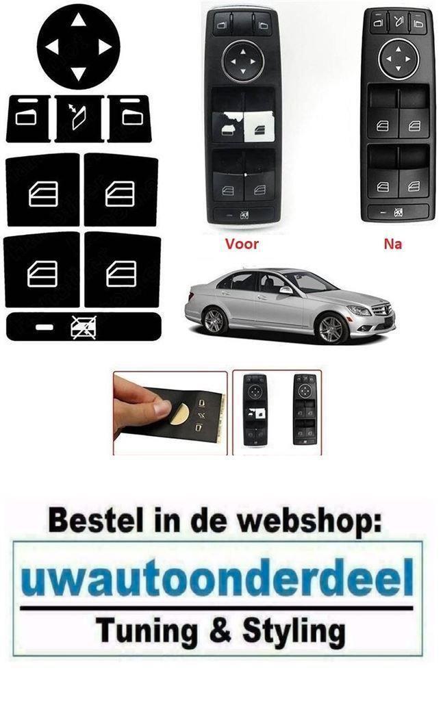 Raam Schakelaar Interieur knoppen reparatie Sticker MB C Kla, Autos : Divers, Tuning & Styling, Envoi