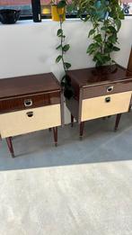 Toffe vintage nachtkastjes, Huis en Inrichting, Slaapkamer | Nachtkastjes, Ophalen, Gebruikt