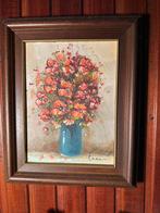 Schilderij bloemstuk in vaas. Gesigneerd, Ophalen