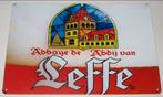 LEFFE BIER : Metalen Bord Leffe Abdijbier - Abbaye de Leffe, Verzamelen, Biermerken, Verzenden, Nieuw, Reclamebord, Plaat of Schild