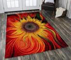Groot Vloerkleed mat tapijt 160x120 cm Zonnebloem kunst art, Huis en Inrichting, Stoffering | Tapijten en Vloerkleden, 100 tot 150 cm