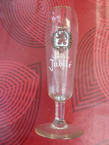 verre a biere cristal alken crown jubilé 25cl a facettes, Collections, Enlèvement ou Envoi, Utilisé, Verre à bière