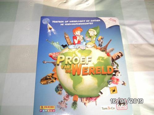 Een stickerboek "Vertrek op wereldreis en ontdek de voedings, Verzamelen, Supermarktacties, Overige supermarkten, Ophalen of Verzenden
