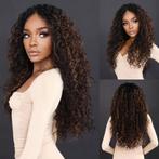 Swiss lace front pruik lang haar met spiraalkrullen Dalina, Handtassen en Accessoires, Verzenden, Nieuw, Pruik of Haarverlenging