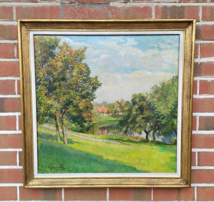 Georges Jamotte (1880-1942) grand tableau ancien, Antiquités & Art, Art | Peinture | Moderne, Enlèvement ou Envoi