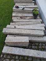 Massief granieten borduurstenen (22,5 meter), Jardin & Terrasse, Traverses & Bordures, Comme neuf, Pierre naturelle, Enlèvement