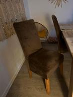 4 chaises de salle à manger houssées, Maison & Meubles, Quatre, Brun, Bois, Enlèvement