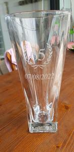 Mooie zeer zware kristal vaas 100% puntgaaf hoogte 30 cm dia, Ophalen of Verzenden, Nieuw, Overige materialen