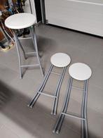 opvouwbare barkrukken (3 stuks), Huis en Inrichting, Barkrukken, Ophalen, Gebruikt, 60 tot 90 cm, Metaal