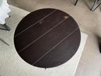 Table ronde noire en bois - 1m20 - Leenbaker, Huis en Inrichting, Tafels | Eettafels, Ophalen, Gebruikt, Rond, 100 tot 150 cm