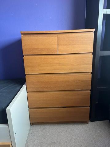 Commode Malm Ikea, 5 tiroirs ou plus, Enlèvement, Utilisé, 50 à 100 cm