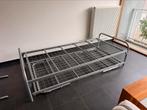 Dubbel logeerbed met matrassen, Huis en Inrichting, Slaapkamer | Matrassen en Bedbodems, Ophalen, 90 cm, Tweepersoons, Zo goed als nieuw