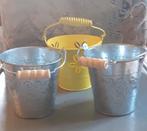 3 petits seaux en metal pour plante ou montage floral, Enlèvement ou Envoi, Utilisé