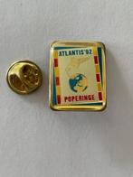 PIN/BADGE POPERINGE ATLANTIS 1992 DIRK FRIMOUT ASTRONAUT, Ophalen of Verzenden, Zo goed als nieuw, Overige onderwerpen, Speldje of Pin