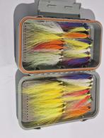 33 clousers op Mustad in Guideline waterdichte vliegdoos., Watersport en Boten, Ophalen of Verzenden, Zo goed als nieuw