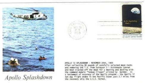 USA - FDC 1969 - Apollo Splashdown Nov 24 - Scott A793, Timbres & Monnaies, Timbres | Amérique, Affranchi, Envoi
