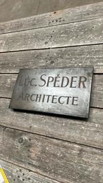Belle plaque de façade Spéder Luc., Collections, Marques & Objets publicitaires, Enlèvement ou Envoi
