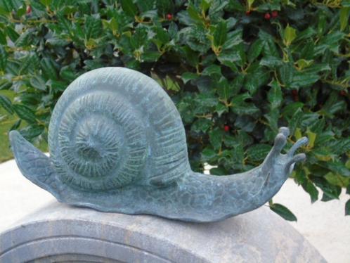 statue d un grand escargot en bronze patiné vert ... XL !, Jardin & Terrasse, Statues de jardin, Neuf, Animal, Autres matériaux