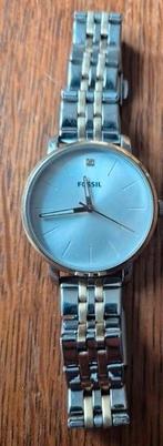 Fossil Lux Luther dameshorloge met een tweekleurige roestvri, Ophalen, Zo goed als nieuw, Fossil