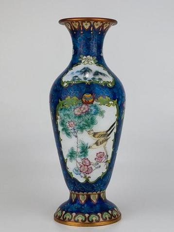 Chinese Cloisonne Vaas - Republiek Periode  beschikbaar voor biedingen