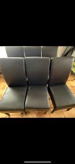 Eettafel met 6 stoelen, Huis en Inrichting, Ophalen, Gebruikt, Zwart, Vijf, Zes of meer stoelen