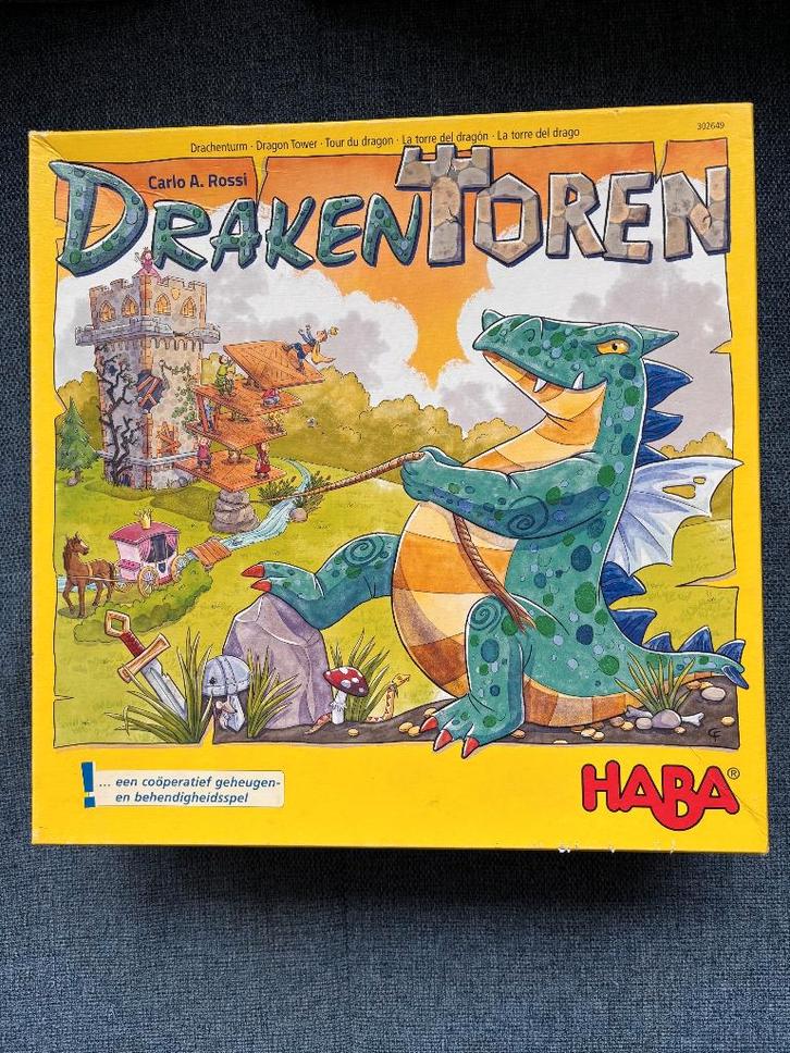 Gezelschapspel HABA Drakentoren, Hobby en Vrije tijd, Gezelschapsspellen | Bordspellen, Gebruikt, Ophalen