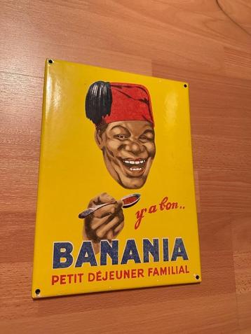 Emaille bord Banania, Envoi, Comme neuf, Panneau publicitaire