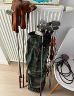 Vintage golftas + 14 golfclubs (Slazenger,…), Sport en Fitness, Golf, Ophalen, Gebruikt, Set, Overige merken