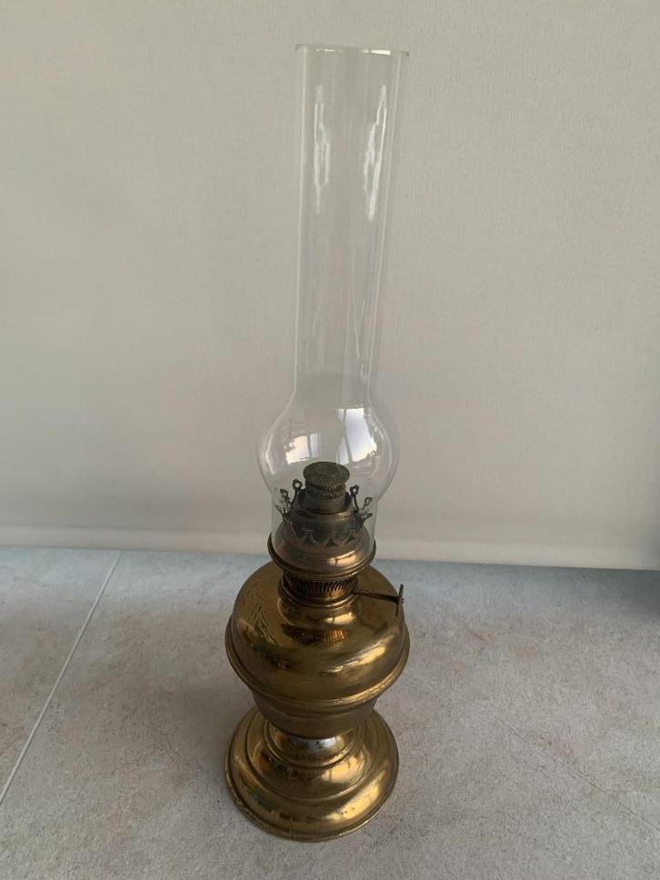 Koperen olielamp van Lempereur & Bernard, Antiek en Kunst, Antiek | Brons en Koper, Koper, Ophalen