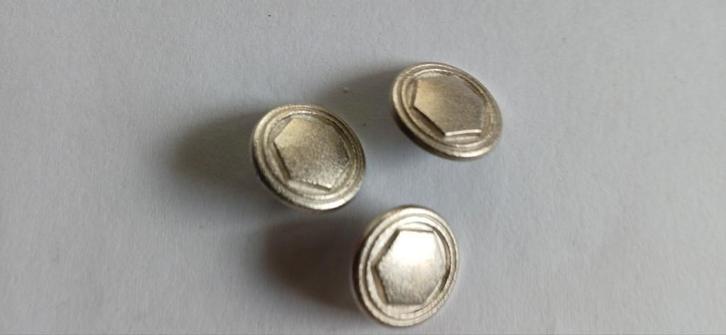 6 boutons en nickel mat, zamac, Hobby & Loisirs créatifs, Bricolage, Neuf, Enlèvement ou Envoi