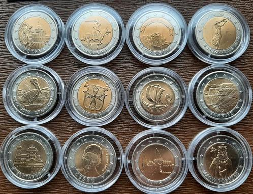 Specimen €2 munten uit 12 landen, Postzegels en Munten, Munten | Europa | Euromunten, Losse munt, 2 euro, Malta, Ophalen of Verzenden