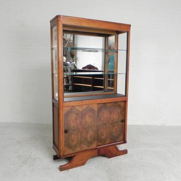 Art Deco vitrinekast, drankkast, jaren 30 beschikbaar voor biedingen
