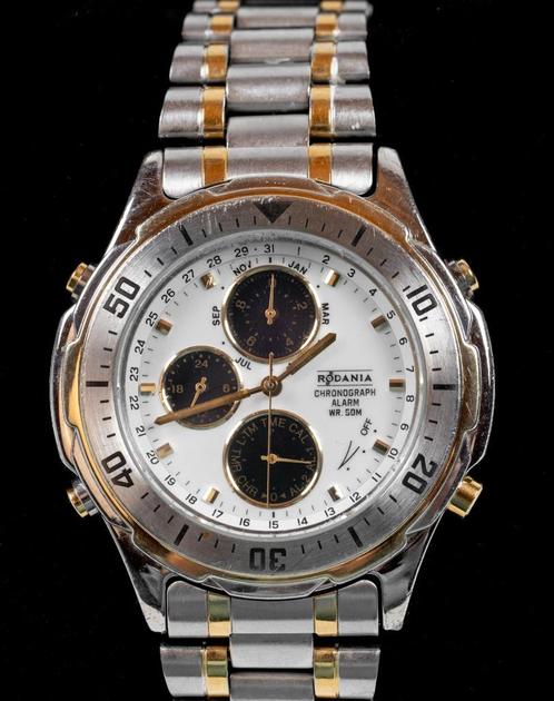 RODANIA CHRONO herenhorloge - type 18 - 40mm diameter, Handtassen en Accessoires, Horloges | Heren, Gebruikt, Polshorloge, Staal