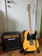 Squier Telecaster + Marshall MG15, Ophalen, Zo goed als nieuw, Marshall