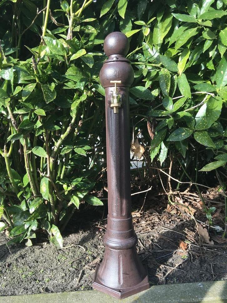 Kraan als een staande fontein, aluminium, Tuin en Terras, Waterpartijen en Fonteinen, Fontein, Aluminium, Ophalen of Verzenden