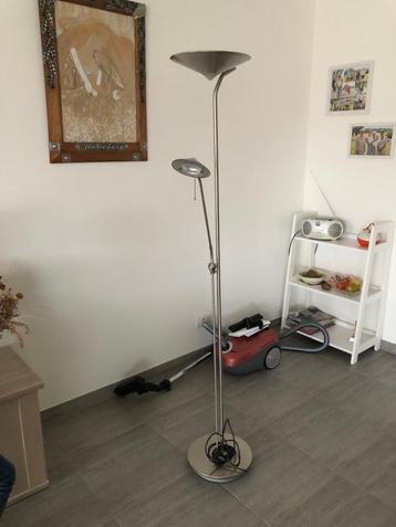 Staande lamp + leeslamp, Comme neuf, Enlèvement, 200 cm ou plus, Métal