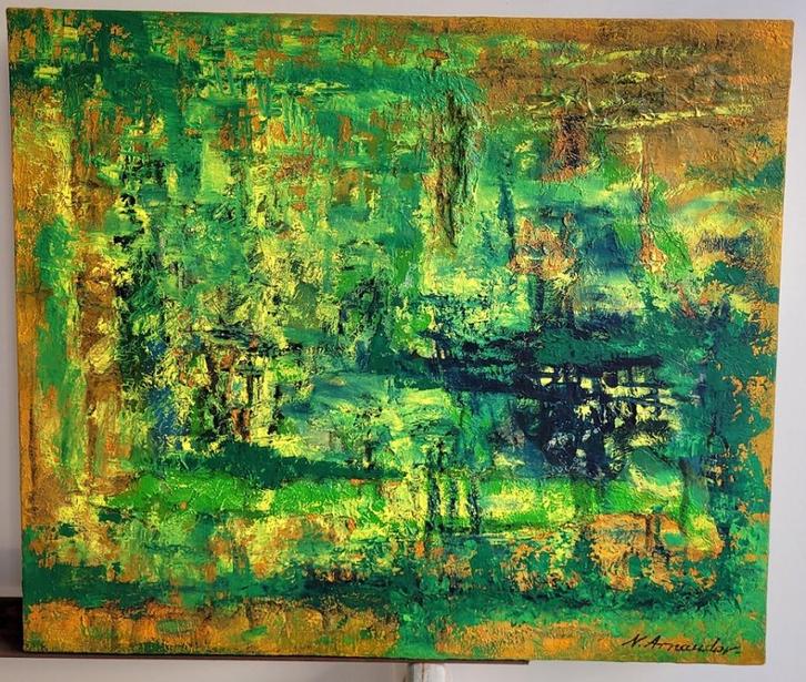 Nikolai ARNAUDOV, Antigua II, Antiek en Kunst, Kunst | Schilderijen | Abstract, Ophalen of Verzenden