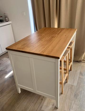 Ilot central Ikea Tornviken, Comme neuf, 100 à 150 cm, Enlèvement, 75 cm ou plus