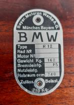 Typeplaatje BMW R12, Envoi, Neuf