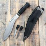 Moderne kukri (30 cm) met 2 kleine mesjes en hard foedraal, Verzenden, Overige soorten, Mes of Dolk