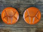 2 vintage keramische bordjes (fondue), Antiek en Kunst, Ophalen of Verzenden