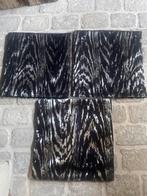 3 zwart/ zilverkleurige kussenhoezen (nieuw), .., ., Zwart, Ophalen of Verzenden