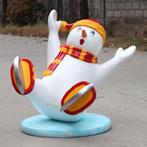 Famille de bonhommes de neige patineurs — 98 x 80 x 95 cm, Divers, Enlèvement, Neuf