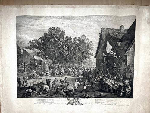 Affiche gravure IIème Fête Flamande 1749, Livres, Histoire nationale, Utilisé, 17e et 18e siècles, Enlèvement ou Envoi