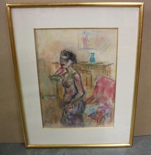 Fernand Wery, kleurtekening, Antiek en Kunst, Kunst | Tekeningen en Fotografie, Ophalen of Verzenden