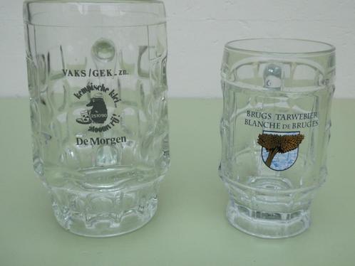 Twee bierglazen bierpullen, Verzamelen, Glas en Drinkglazen, Nieuw, Bierglas, Ophalen of Verzenden